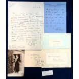 Autographs, Literature, a collection of 7 autographs to comprise Collie Knox on cream card 1951,