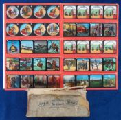 Collectables, Magic Lantern Glass Slides, to comprise each 1-8 on 2 slides 'Our Firemen', 'Our