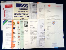 Football memorabilia, a quantity of letters & correspondence re kit sponsorship, many on Club headed