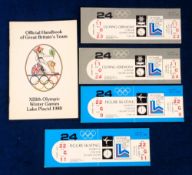Olympics, British Olympic Association, List of Competitors Handbook, Lake Placid 1980, together with