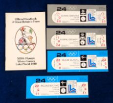 Olympics, British Olympic Association, List of Competitors Handbook, Lake Placid 1980, together with