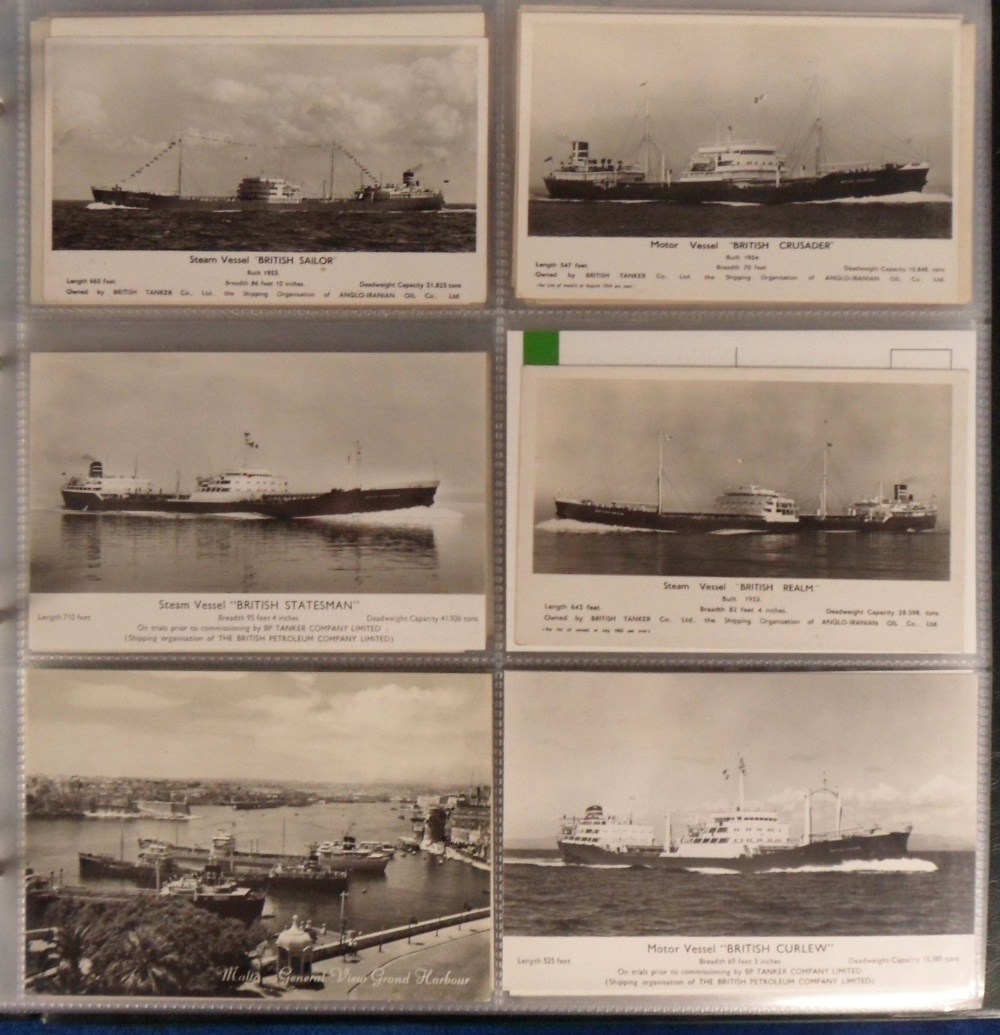 Postcards, Shipping, a mixed age collection, in modern album, of approx. 420 commercial shipping - Image 4 of 4