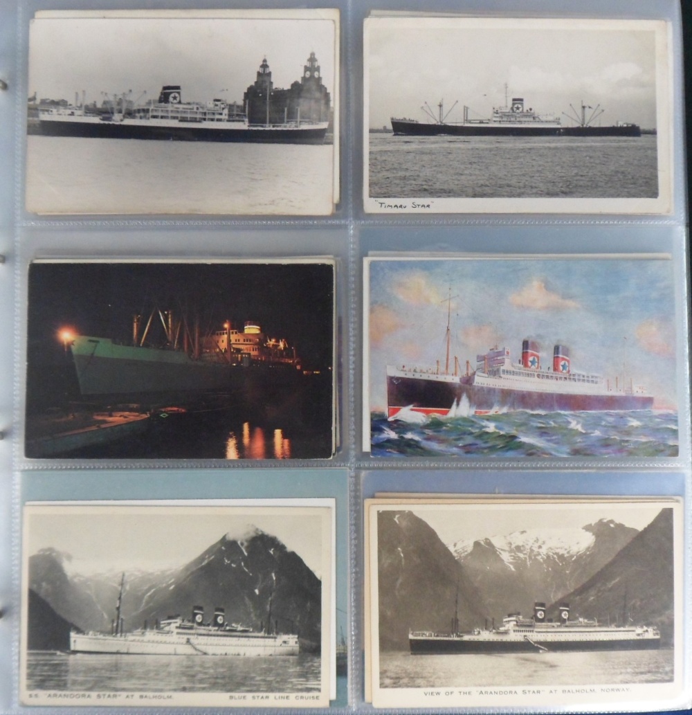 Postcards, Shipping, a mixed age collection, in modern album, of approx. 420 commercial shipping - Image 2 of 4