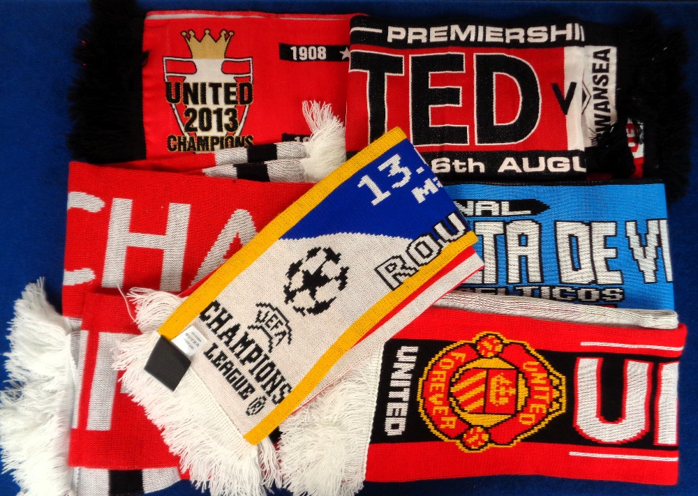Football scarves, Manchester United, collection of 9 high quality items, woollen scarves (7) inc.