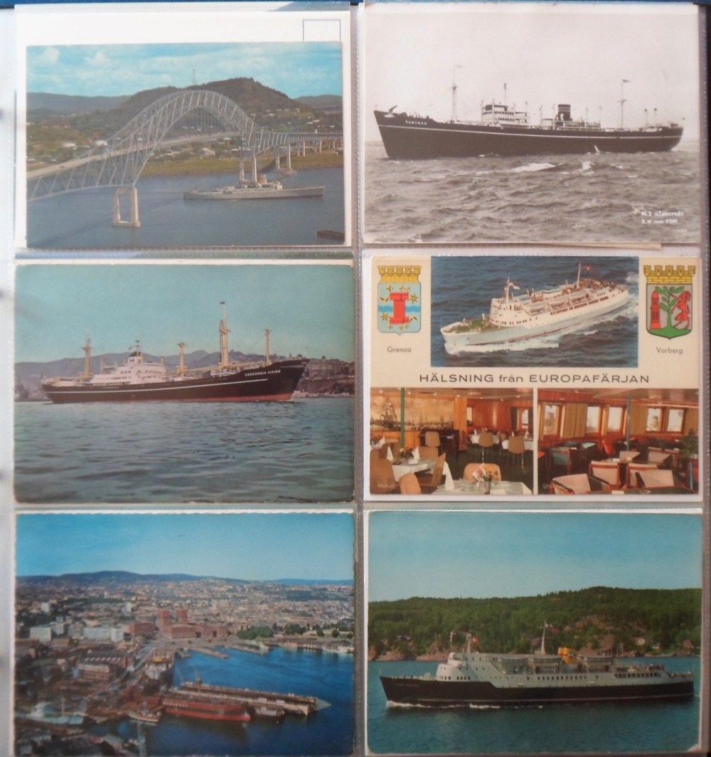 Postcards, Shipping, a large mixed age shipping collection of approx. 500 cards in modern album form - Image 3 of 4