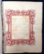 Ephemera, an Early Victorian Scrap Book, a fascinating small format scrap album containing a variety