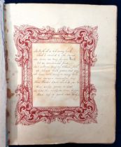 Ephemera, an Early Victorian Scrap Book, a fascinating small format scrap album containing a variety