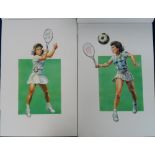 Tennis, Original artwork, Aranxta Sanchez, Gabriela Sabatini, Monica Seles, Steffi Graf, Martina