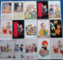 Postcards, a mixed comic/children's illustrated selection of approx. 34 cards inc. Hilda Cowham (