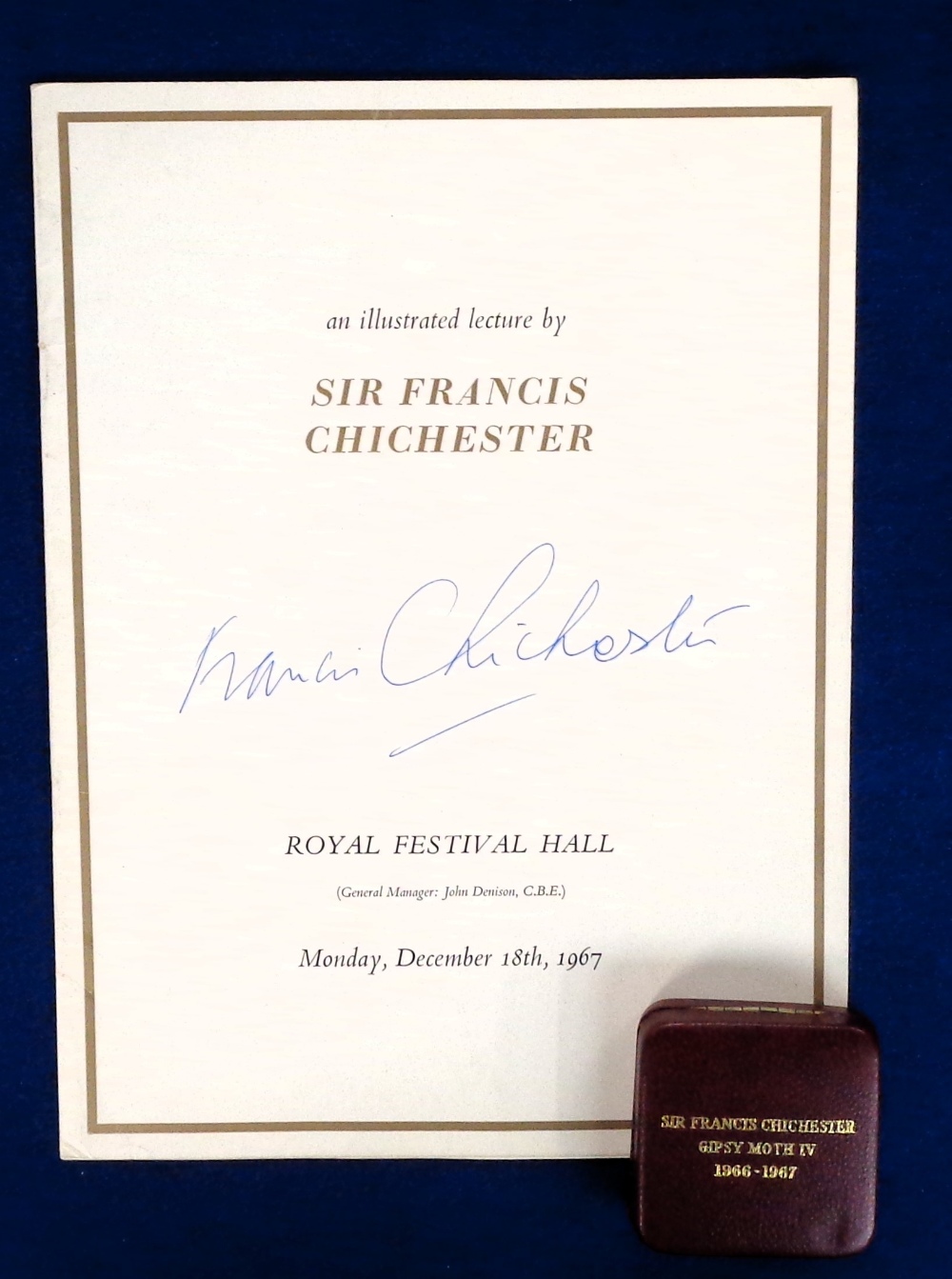 Collectables, Sir Francis Chichester Gypsy Moth IV silver medallion (no. 89 of 1000) in original box