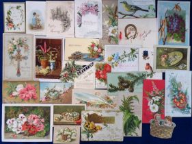 Ephemera, Victorian Greetings Cards, a selection of approx. 300 cards to include die cut, deckle