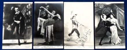 Autographs, Ballet, signed photo postcards, Robert Helpmann from Hamlet (2), Beryl Grey as Duessa in