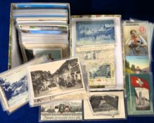 Postcards, Fribourg Canton and City Switzerland, a collection of approx. 150, mostly 20thC but