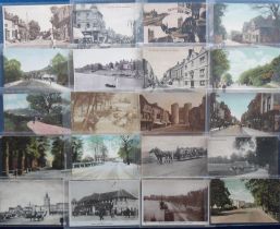 Postcards, London, Kent, Essex, Bucks, a collection of approx. 42 cards RPs, printed and artist