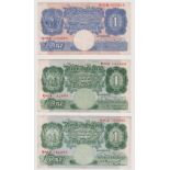 Bank Notes, 7 One Pound notes to comprise K.O. Peppiatt blue M02H, K.O. Peppiatt green K82K, R96A