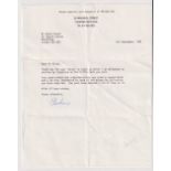 Autographs, Military, Leonard Cheshire V.C. (1917-1992) DSO (2 bars), DFC, a personal typed