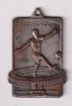 Football medal, World Cup 1950, Brazil, a pendant style medal with raised footballer & stadium