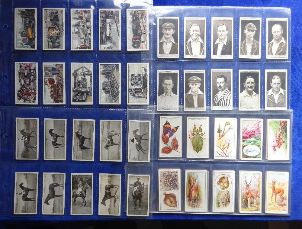 Cigarette cards, Ogden's 6 complete sets, Flags & Funnels (fair), Dogs, Construction Railway Trains,