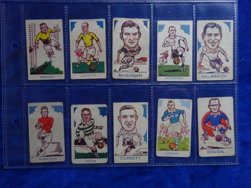 Trade cards, Football, Donaldsons Sports Favourites all Footballers various series, 70 cards (poor /