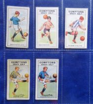 Trade cards, Football Compton's Gravy Salt, 5 cards Football Colours (all coloured), Series A no. 13