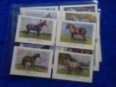 Trade cards, Book Tallies Horses series AE, set 12 cards (no.1 stain on front rest gd)