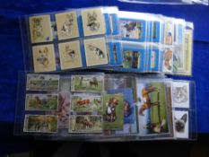 Trade cards, Animal related, 13 complete sets including Gartmann series 410 Horses, Kit Houghton