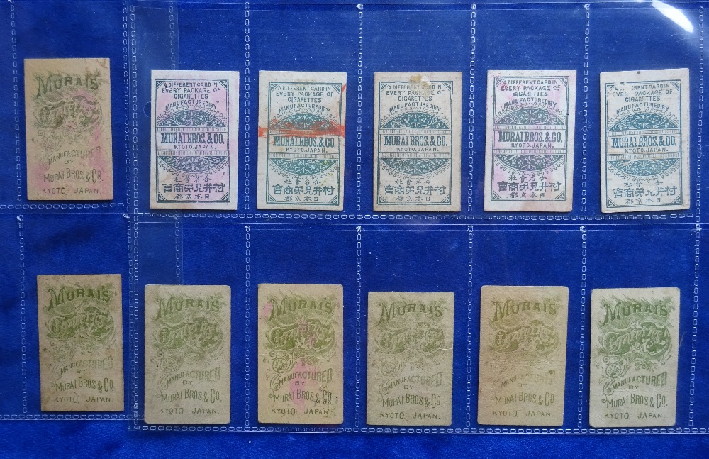 Cigarette cards, Murai Bros, 12 playing cards with 2 different back designs (poor / fair) - Image 2 of 2