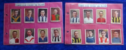 Trade cards, Football DC Thomson Adventure Famous Club Colours and Players, 99 cards originally