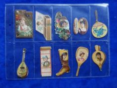 Cigarette cards, Kinney Novelties Shaped, 16 cards (some with back damage, others with minor faults,