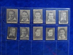 Trade cards, football, Famous Footballers K size cut from paper / magazine, over 180 cut outs.