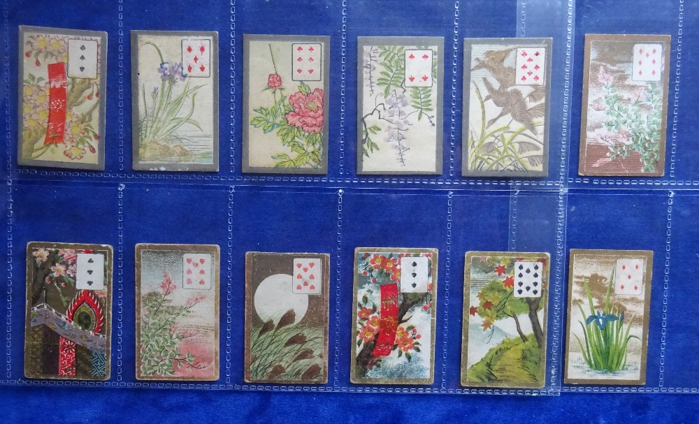 Cigarette cards, Murai Bros, 12 playing cards with 2 different back designs (poor / fair)