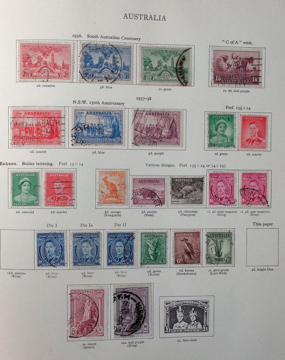 Stamps, KGVI mint and used collection housed in a Stanley Gibbons New Age album with printed pages