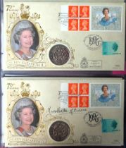 Stamps, collection of coin covers by Benham to include silver florins and £5 coins. (27)