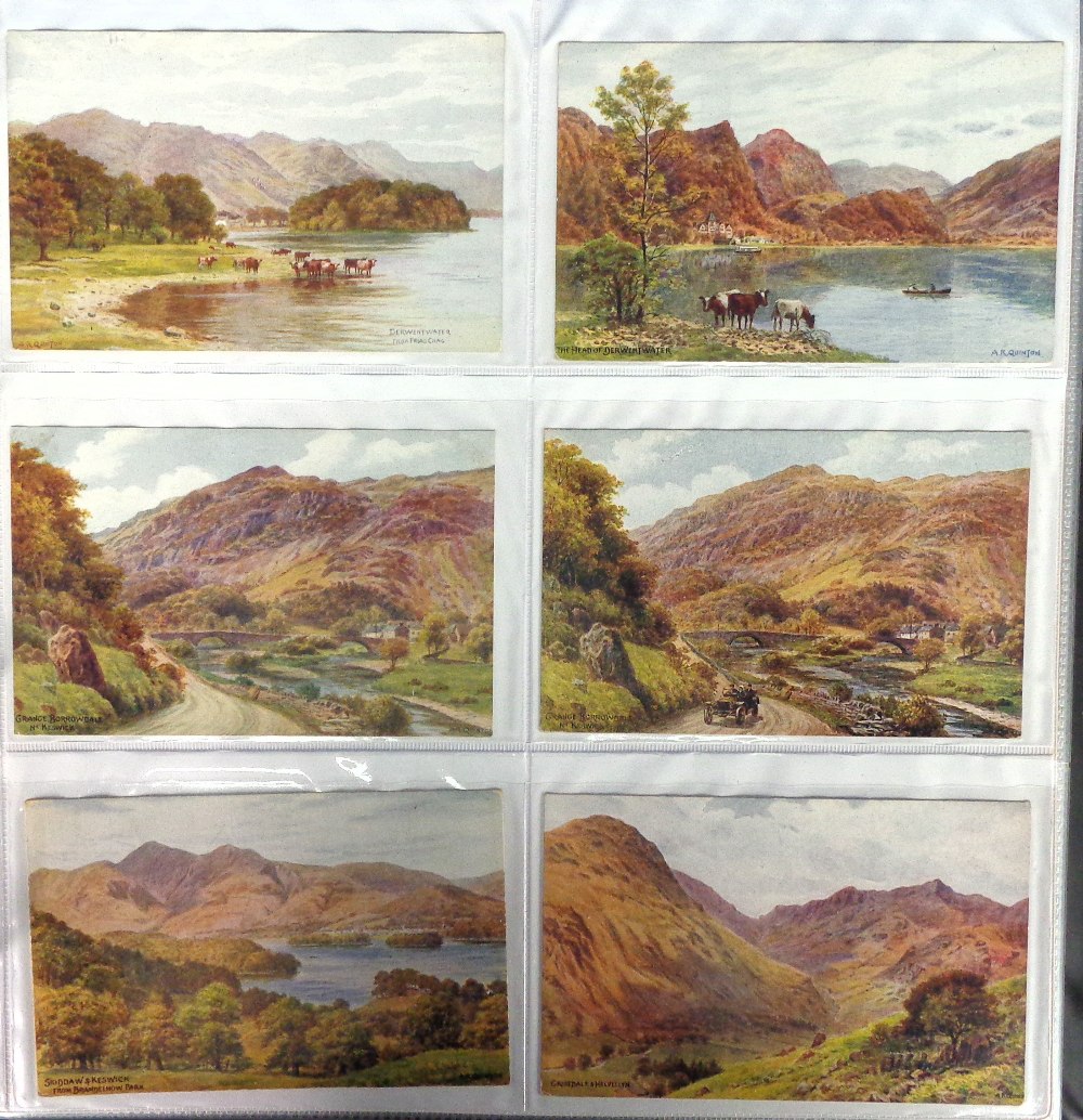 Postcards, an album of approx. 300 A.R. Quinton cards published by J. Salmon featuring UK scenes - Image 2 of 3