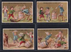 Trade cards, Liebig, S120 Pheasant's Adventure, set of 6 cards all backs are French language (gen gd