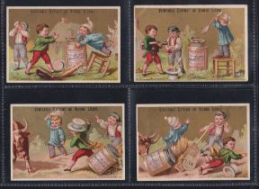 Trade cards, Liebig, S120 Pheasant's Adventure, set of 6 cards all backs are French language (gen gd