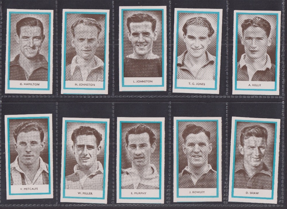 Cigarette cards, Phillips, Footballers 1st Series, paper Sports packet issue, all cut to size ( - Image 2 of 3