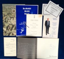 Autographs, Politics, 6 autographs to comprise Manny Shinwell (1884-1986) UK Minister of Defence,