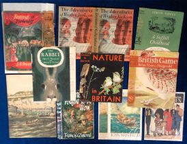 Ephemera, Book Jackets, 10 original examples to comprise John Masefield Victorious Troy, Nature In