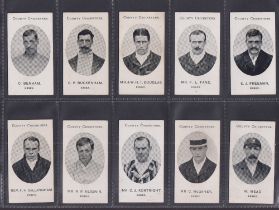 Cigarette cards, Taddy, County Cricketers, Essex (set, 15 cards) (1 with slight back damage, some