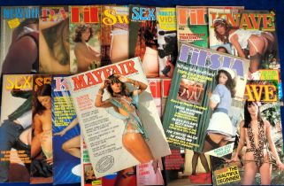 Glamour magazines, a collection of 18, 1980's, adult glamour magazines, titles include Knave, New