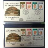 Stamps, Collection of autographed covers by Benham to include Andre Previn, Peggy Ashcroft, Felicity