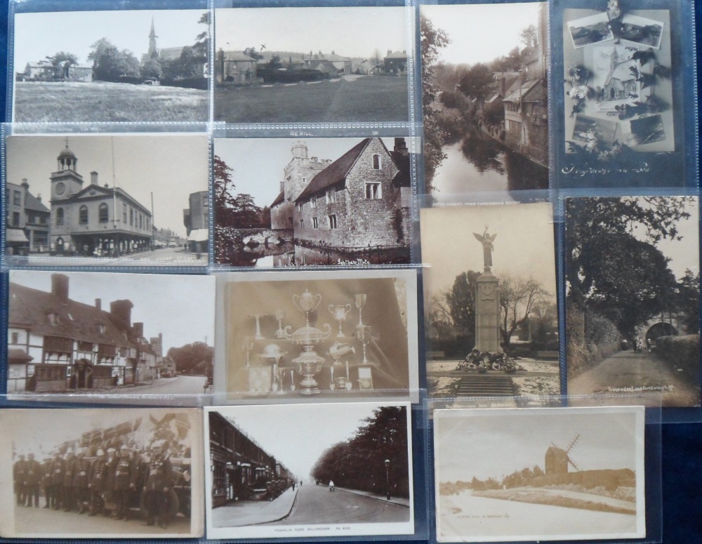 Postcards, Kent, a mixed selection of approx. 29 cards, with 24 RPs inc. Dartford Fire Brigade, - Image 2 of 2