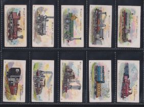 Cigarette cards, Wills, Locomotives & Rolling Stock (mixed backs) (set, 50 cards) (a few fair,