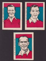 Trade cards, M M Frame, Sports Stars, Footballers, 'L' size, three cards, no 15 Jimmy Delaney