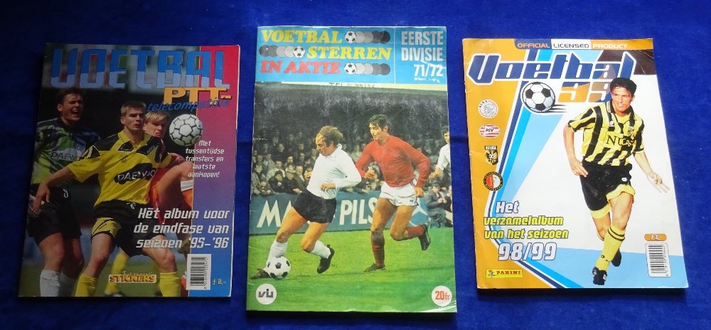 Trade card sticker albums, Football, 3 completed Albums, all Dutch League, Panini Voetbal 99, FKS