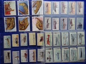 Cigarette & Trade cards, 23 complete sets, Military & Transport themes, including Ardath Land Sea