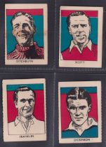 Trade cards, M M Frame, Sports Stars, Footballers, four cards, 'M' size, no 10 Ditchburn