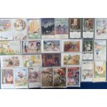 Postcards, a selection of approx. 48 cards of nursery rhymes and fairy tales, the majority UK