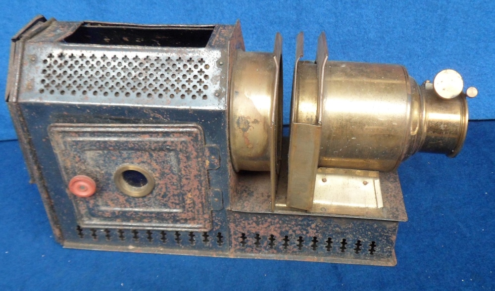 Collectables, 2 Victorian magic lanterns to comprise a Walter Tyler brass and iron Helioscope - Image 4 of 5